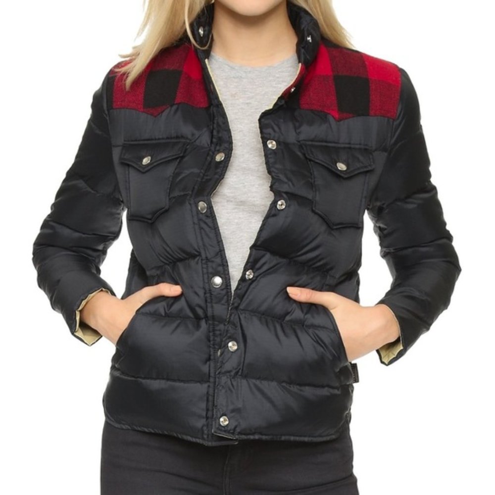 Penfield Black and Red Puffer Jacket